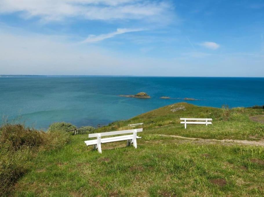 Appart' Avec Grande Terrasse Vue Mer -50M Plage Et Du Sentier De Randonnee 플랑구에누알 외부 사진